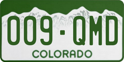 CO license plate 009QMD