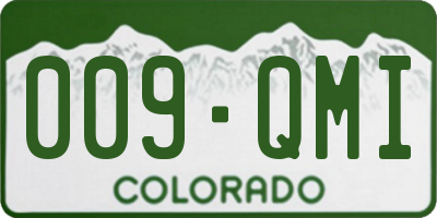 CO license plate 009QMI