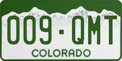 CO license plate 009QMT