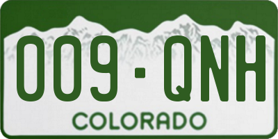 CO license plate 009QNH