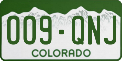 CO license plate 009QNJ