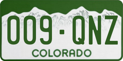 CO license plate 009QNZ