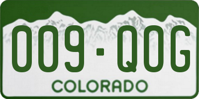 CO license plate 009QOG