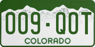 CO license plate 009QOT