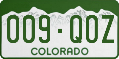 CO license plate 009QOZ