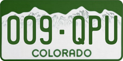 CO license plate 009QPU