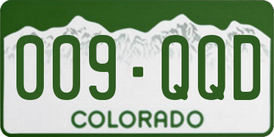 CO license plate 009QQD