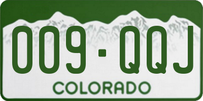 CO license plate 009QQJ