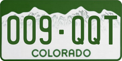 CO license plate 009QQT