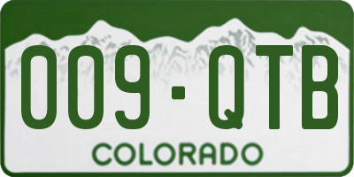 CO license plate 009QTB
