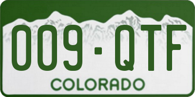 CO license plate 009QTF