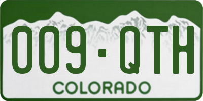 CO license plate 009QTH