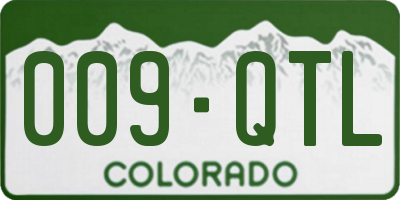 CO license plate 009QTL