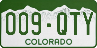 CO license plate 009QTY