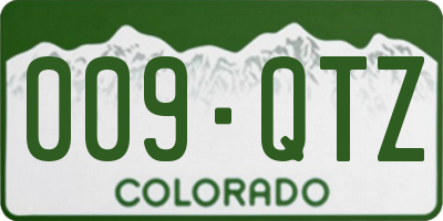 CO license plate 009QTZ