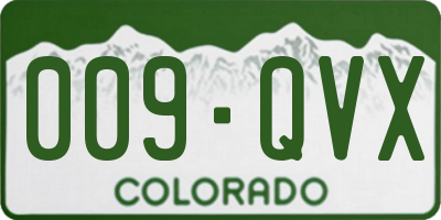CO license plate 009QVX
