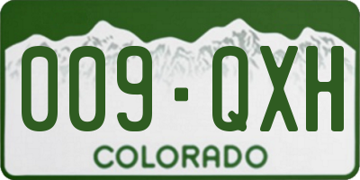 CO license plate 009QXH