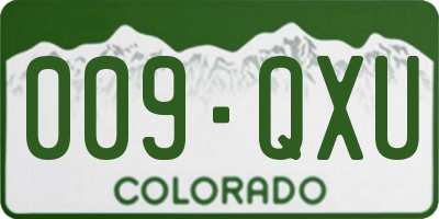 CO license plate 009QXU