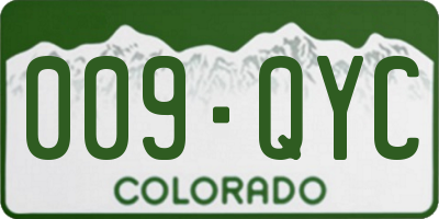 CO license plate 009QYC