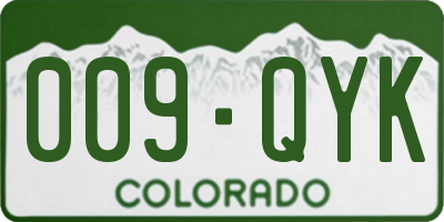 CO license plate 009QYK