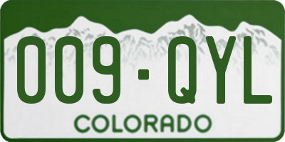 CO license plate 009QYL