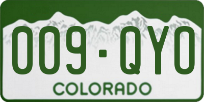 CO license plate 009QYO