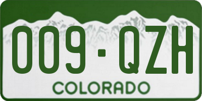 CO license plate 009QZH