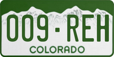 CO license plate 009REH
