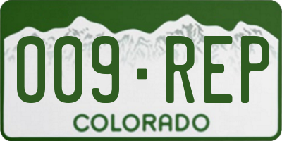 CO license plate 009REP
