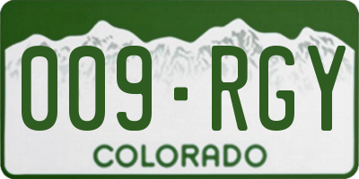 CO license plate 009RGY