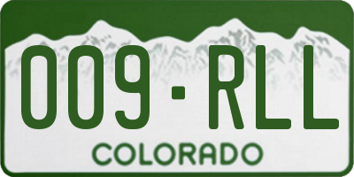 CO license plate 009RLL
