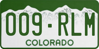 CO license plate 009RLM