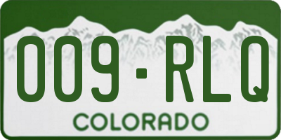 CO license plate 009RLQ
