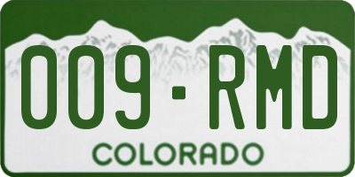 CO license plate 009RMD