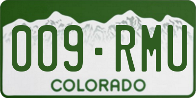 CO license plate 009RMU