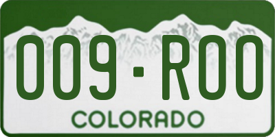 CO license plate 009ROO