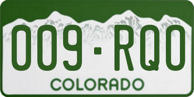 CO license plate 009RQO