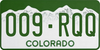 CO license plate 009RQQ