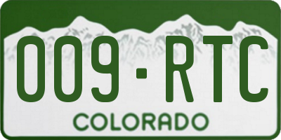 CO license plate 009RTC