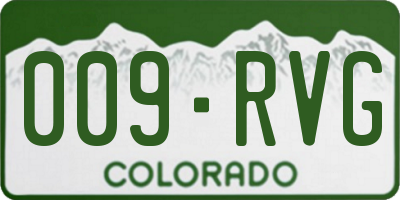 CO license plate 009RVG