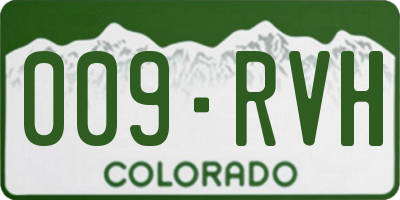 CO license plate 009RVH