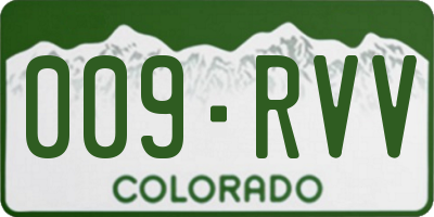 CO license plate 009RVV