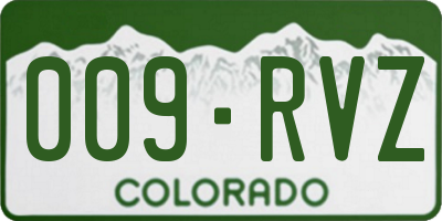 CO license plate 009RVZ