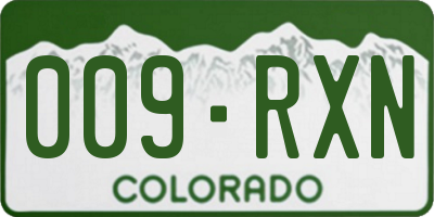 CO license plate 009RXN