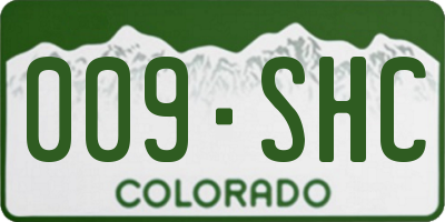 CO license plate 009SHC