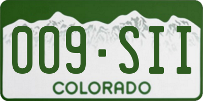CO license plate 009SII