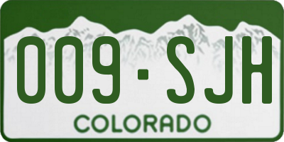 CO license plate 009SJH