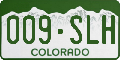 CO license plate 009SLH