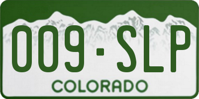 CO license plate 009SLP