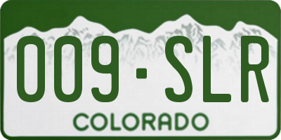 CO license plate 009SLR